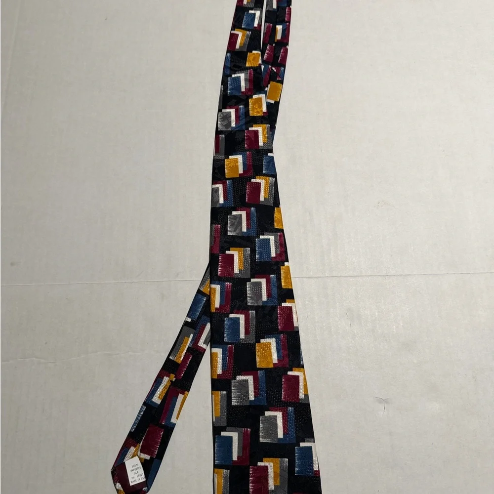 sterling&hunt multicolored‎ abstract pattern 100% silk, men's necktie #1279